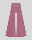 TrackLine Outline Flared Pants in Purple back view showcasing the sculpting back seam and flared silhouette