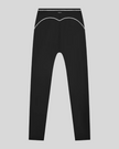 TrackLine Outline Leggings in Black back view showcasing the sculpting back seam and contrast piping