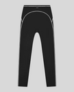 TrackLine Outline Leggings in Black front view featuring a high-rise waistband and contrast piping