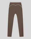 TrackLine Outline Flared Pants in Coffee back view showcasing the sculpting back seam