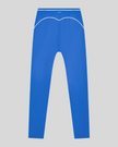 TrackLine Outline Leggings in Colorful Blue back view showcasing the sculpting back seam and contrast piping