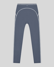 TrackLine Outline Leggings in Haze Blue front view featuring a high-rise waistband and contrast piping