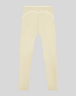 TrackLine Outline Flared Pants in Light Apricot back view showcasing the sculpting back seam