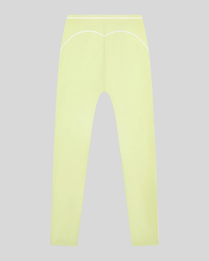 TrackLine Outline Flared Pants in Light Green back view showcasing the sculpting back seam