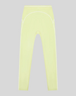 TrackLine Outline Leggings in Light Green front view featuring a high-rise waistband and contrast piping