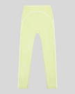 TrackLine Outline Leggings in Light Green front view featuring a high-rise waistband and contrast piping