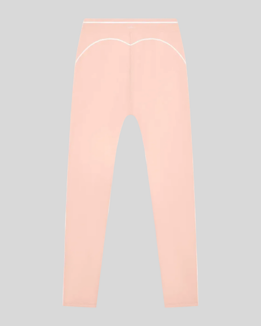 rackLine Outline Leggings in Light Pink back view showcasing the sculpting back seam and contrast piping
