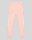 TrackLine Outline Leggings in Light Pink front view featuring a high-rise waistband and contrast piping