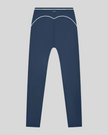 TrackLine Outline Leggings in Navy Blue back view showcasing the sculpting back seam and contrast piping
