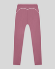 TrackLine Outline Flared Pants in Purple back view showcasing the sculpting back seam