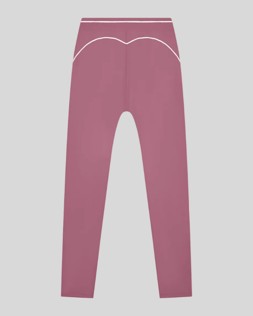 TrackLine Outline Flared Pants in Purple back view showcasing the sculpting back seam