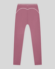 TrackLine Outline Leggings in Purple back view showcasing the sculpting back seam and contrast piping