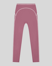 TrackLine Outline Leggings in Purple front view featuring a high-rise waistband and contrast piping