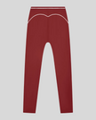 TrackLine Outline Flared Pants in Red back view showcasing the sculpting back seam