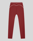 TrackLine Outline Leggings in Red back view showcasing the sculpting back seam and contrast piping
