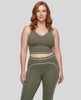 Model wearing the TrackLine Outline Tank Top in Gray Green viewed from the front