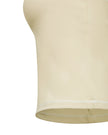 Close-up of the supportive underbust band and hem on the TrackLine Outline Tank Top in Light Apricot
