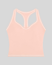 TrackLine Outline Tank Top in Light Pink front view featuring a sleek silhouette with contrast piping