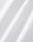 Closeup of the soft stretch performance fabric texture on the Athlesi TrackLine Performance Crop Tee in white