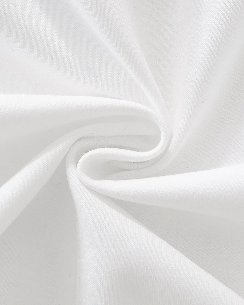 Detailed fabric texture closeup of the Athlesi TrackLine Performance Skort in white