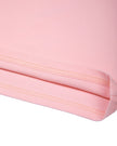 Waist hem close-up of TrackLine Raglan Baby Tee in Pink with Black showing its clean cropped finish