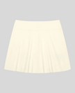 TrackLine Rally A-Line Slit Skirt in light apricot back view with clean A-line silhouette