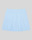 TrackLine Rally A-Line Slit Skirt in sky blue back view with clean A-line silhouette