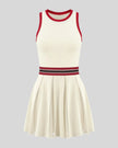 TrackLine Rally Dress in Beige 3D front view