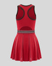 TrackLine Rally Dress in Red 3D back view