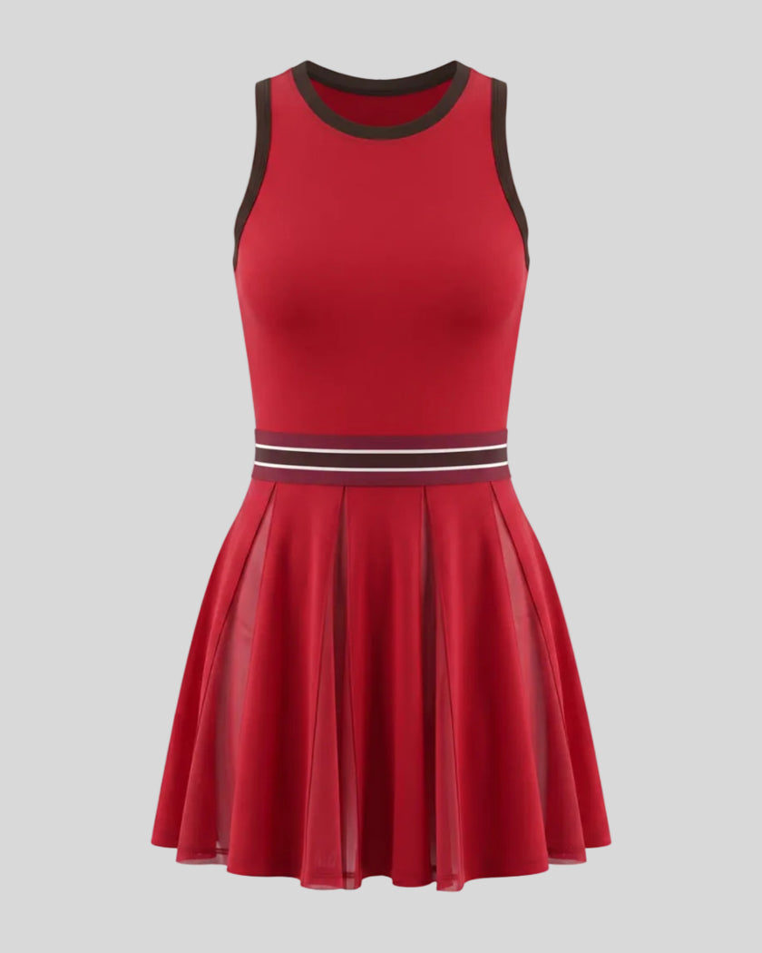 TrackLine Rally Dress in Red 3D front view