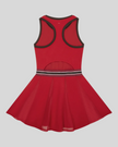 TrackLine Rally Dress in Red back view