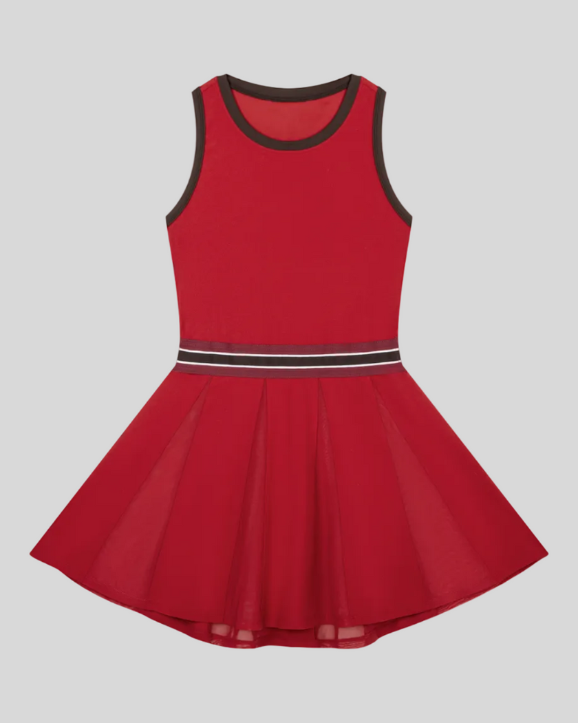TrackLine Rally Dress in Red front view