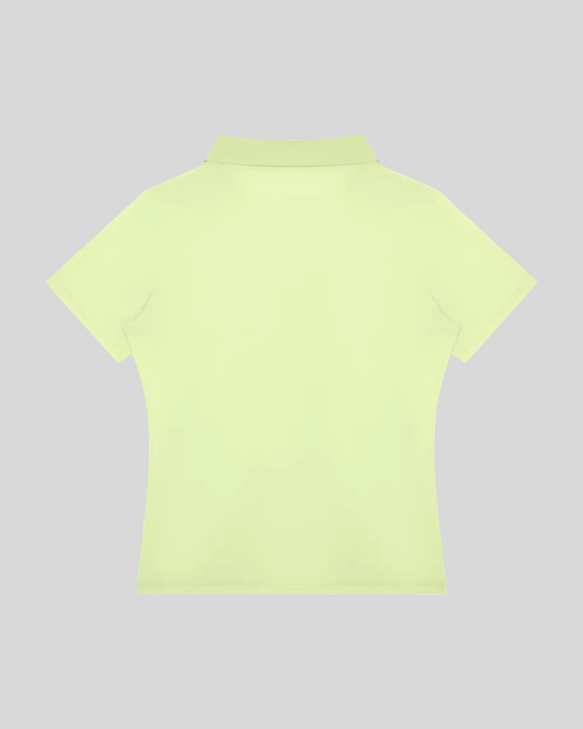 Athlesi TrackLine Rally Polo Shirt in light green, back view