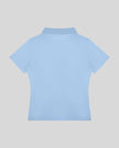 Athlesi TrackLine Rally Polo Shirt in sky blue, back view
