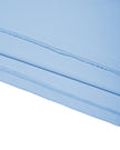 Close-up of the straight hem on the sky blue Athlesi TrackLine Rally Polo Shirt