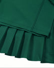 Built-in shorts closeup of TrackLine Rally Skirt in blackish green