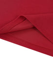 Straight hem detail of the Athlesi TrackLine Retro Tank in red and white