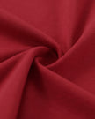 Detailed fabric texture closeup of the Athlesi TrackLine Retro V-Neck Tee in red