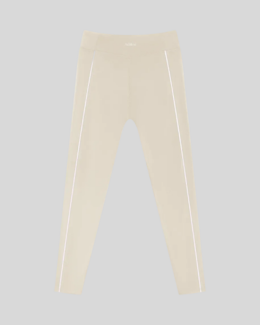 Trackline Riviera Leggings back view in Light Apricot