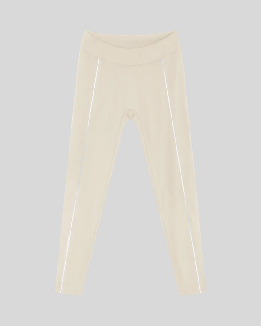 Trackline Riviera Leggings front view in Light Apricot