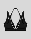 TrackLine Riviera Sports Bra in black back view