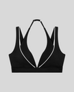 TrackLine Riviera Sports Bra in black front view