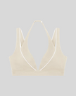 TrackLine Riviera Sports Bra in light apricot front view