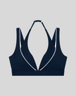 TrackLine Riviera Sports Bra in navy blue front view