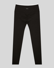 Back view of TrackLine Sculpt Leggings in black and white with contour shaping and ruched detail