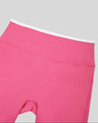 Front waistband closeup of TrackLine Sculpt Leggings featuring contrast trim detail