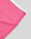 Side waistband detail of TrackLine Sculpt Leggings in pink performance fabric