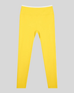 TrackLine Sculpt Leggings in yellow and white front view with high-rise waistband and sculpting fit