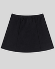 Back view flatlay of the Athlesi TrackLine Slit Skirt in black