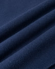 Closeup of the cotton blend fabric texture on the Athlesi TrackLine Slit Skirt in blue